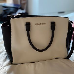 Michael Kors Large Top Zip Leather Satchel